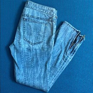 Free People skinny, ankle cropped jeans